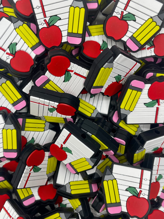 School Supplies Focal Bead