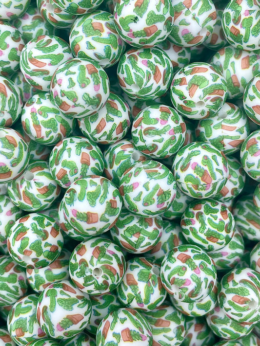 CTS Creation: Cocktus Printed 15mm Bead