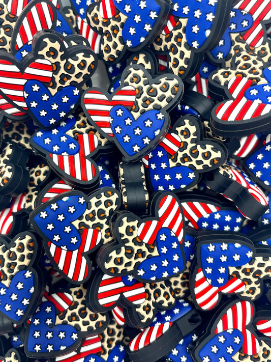 I <3 America Focal Bead