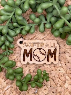 Wooden Sport MOM Key Tag