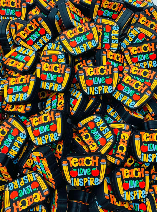 Teach Love Inspire Focal Bead