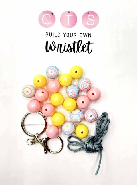 Pastel Stripes Wristlet Kit
