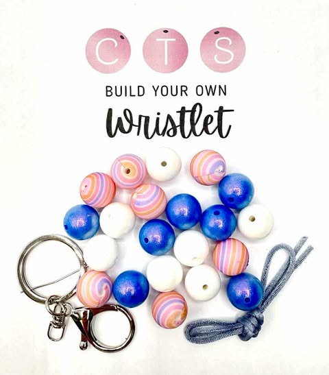 Tropical Sunset Stripes Wristlet Kit