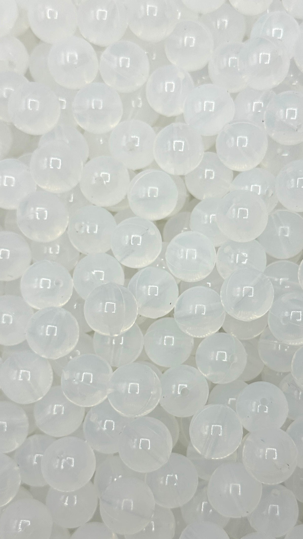 Frosted Glass Jelly 15mm Beads