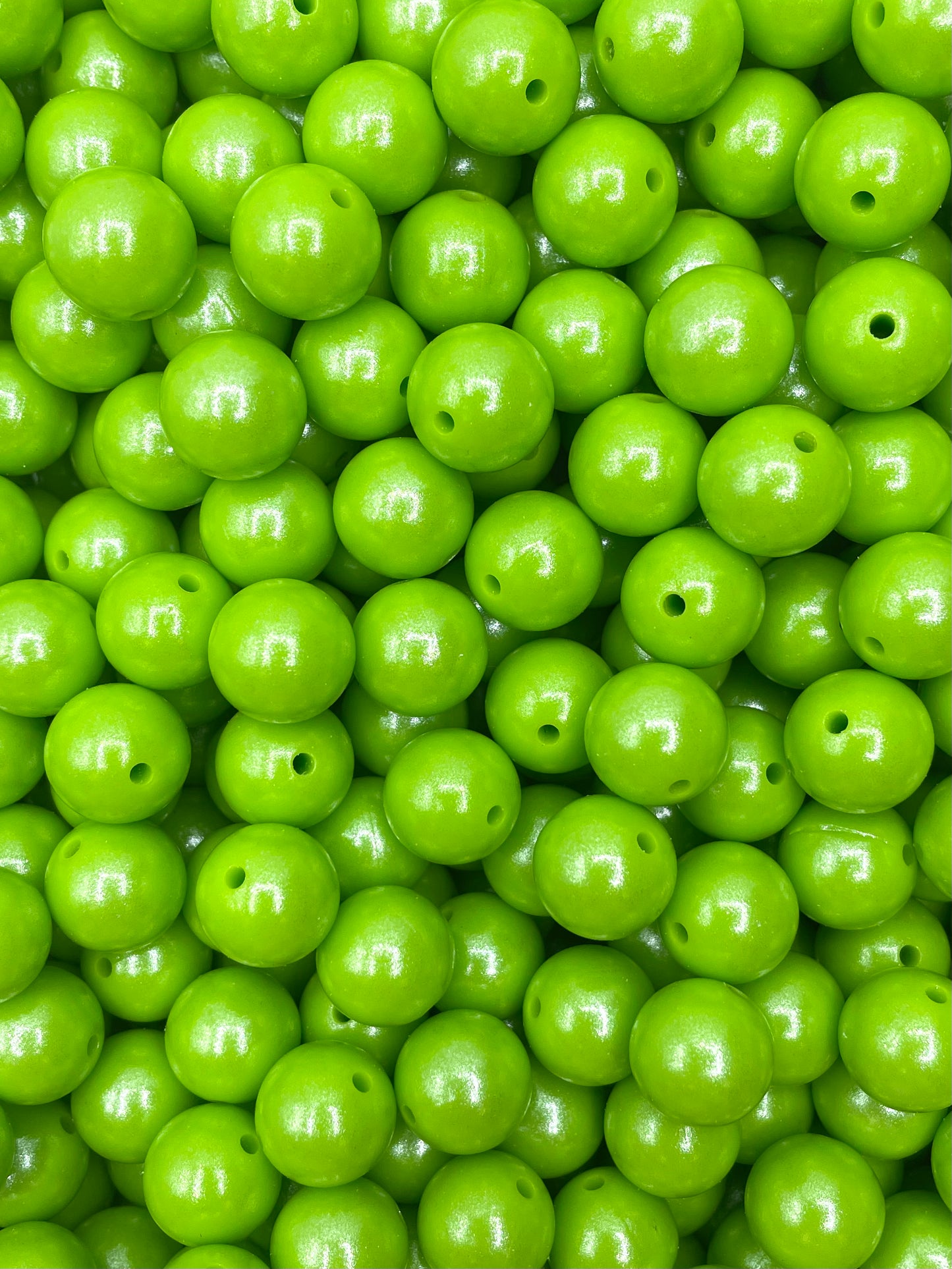 Mean Green Super Shimmer 15mm Beads