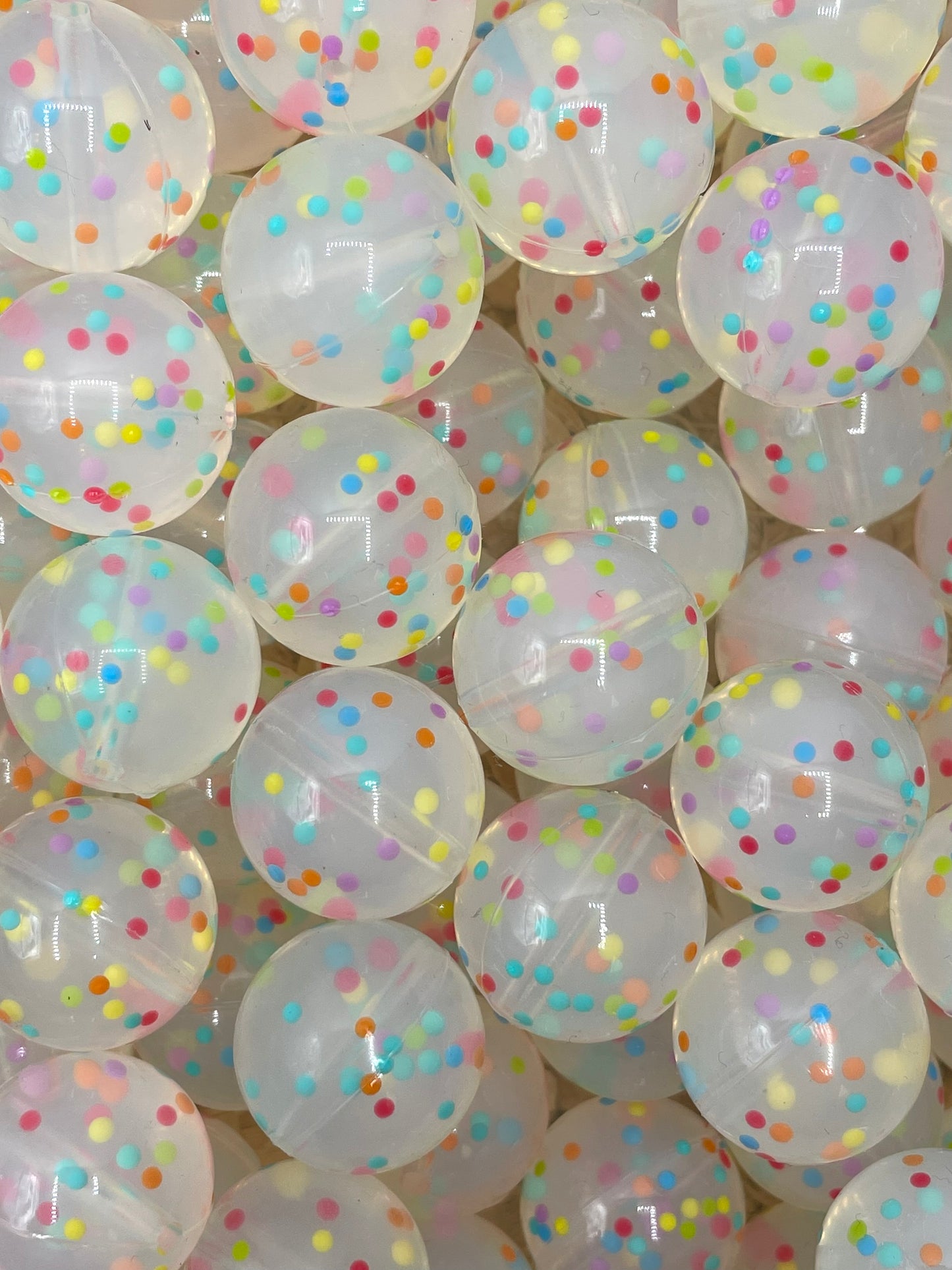 Confetti 19mm Printed Bead