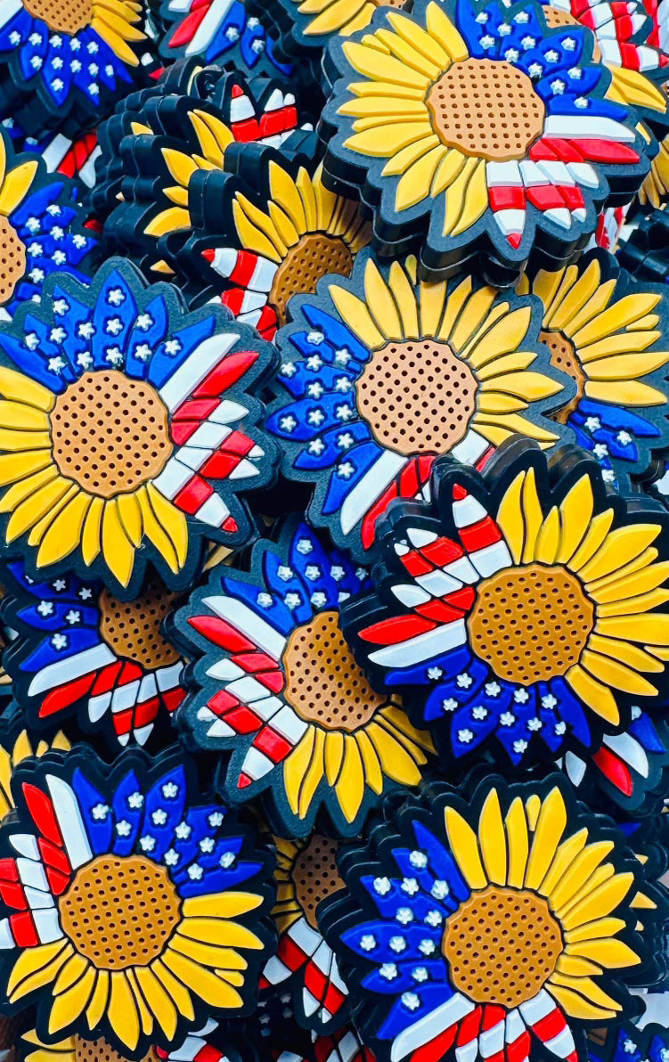 American Sunflower Focal Bead