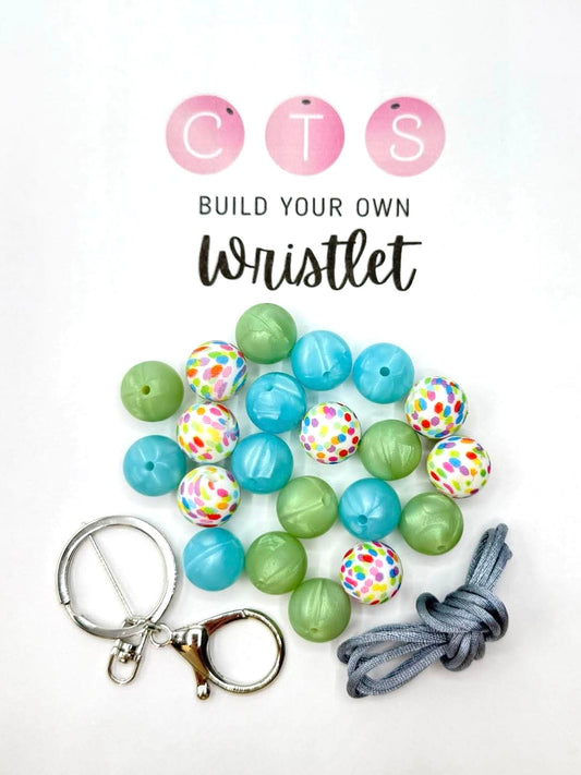 Watercolor Polka Dot Wristlet Kit