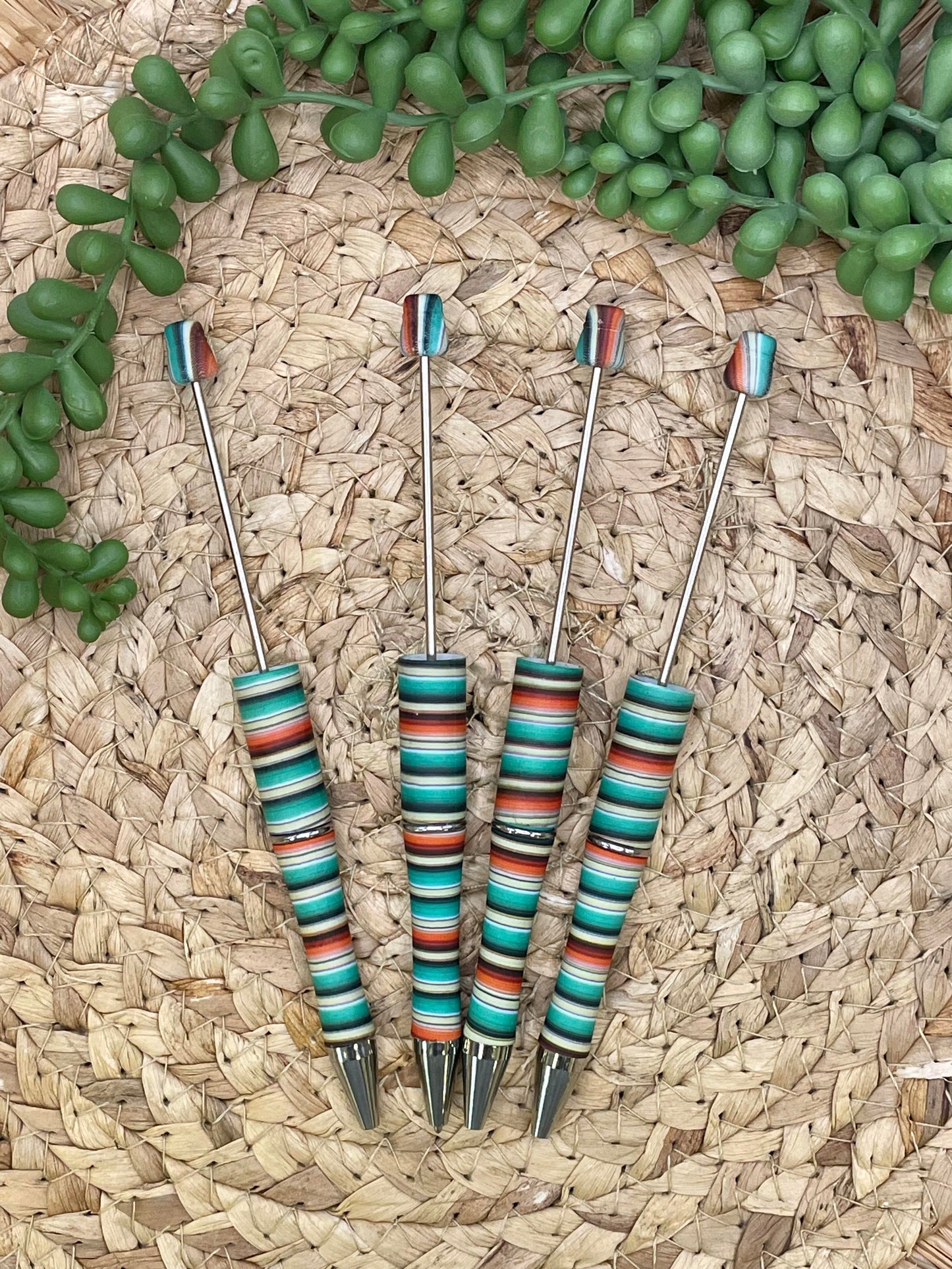 CTS Creation: Neutral Serape Printed Plastic Beadable Pen