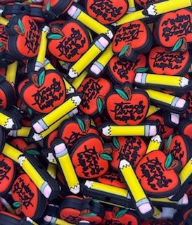 Apple Teach Love Inspire Focal Bead