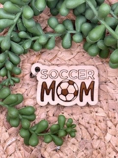 Wooden Sport MOM Key Tag