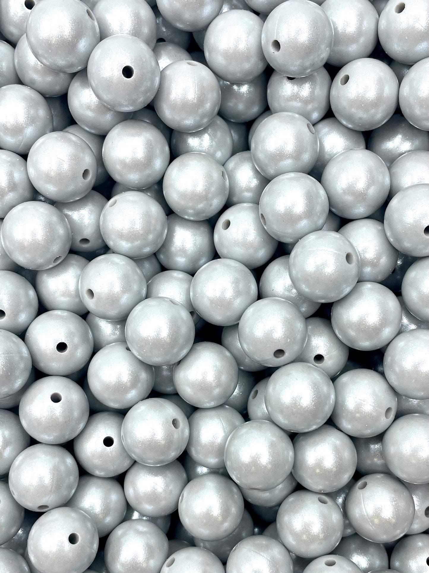 Cloudy Grey Super Shimmer 15mm Beads