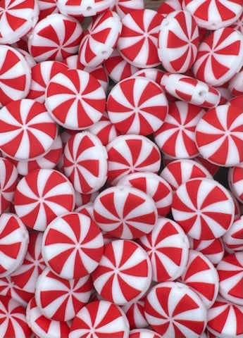 Peppermint Swirl Focal Bead