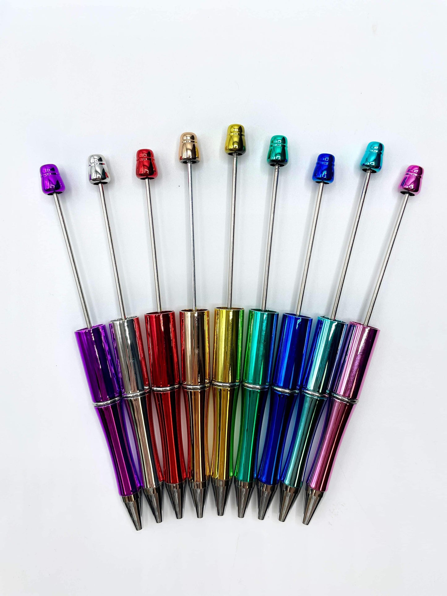 Chrome Plastic Blank Beadable Pens