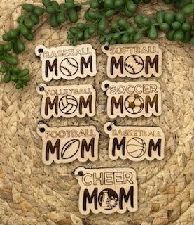 Wooden Sport MOM Key Tag