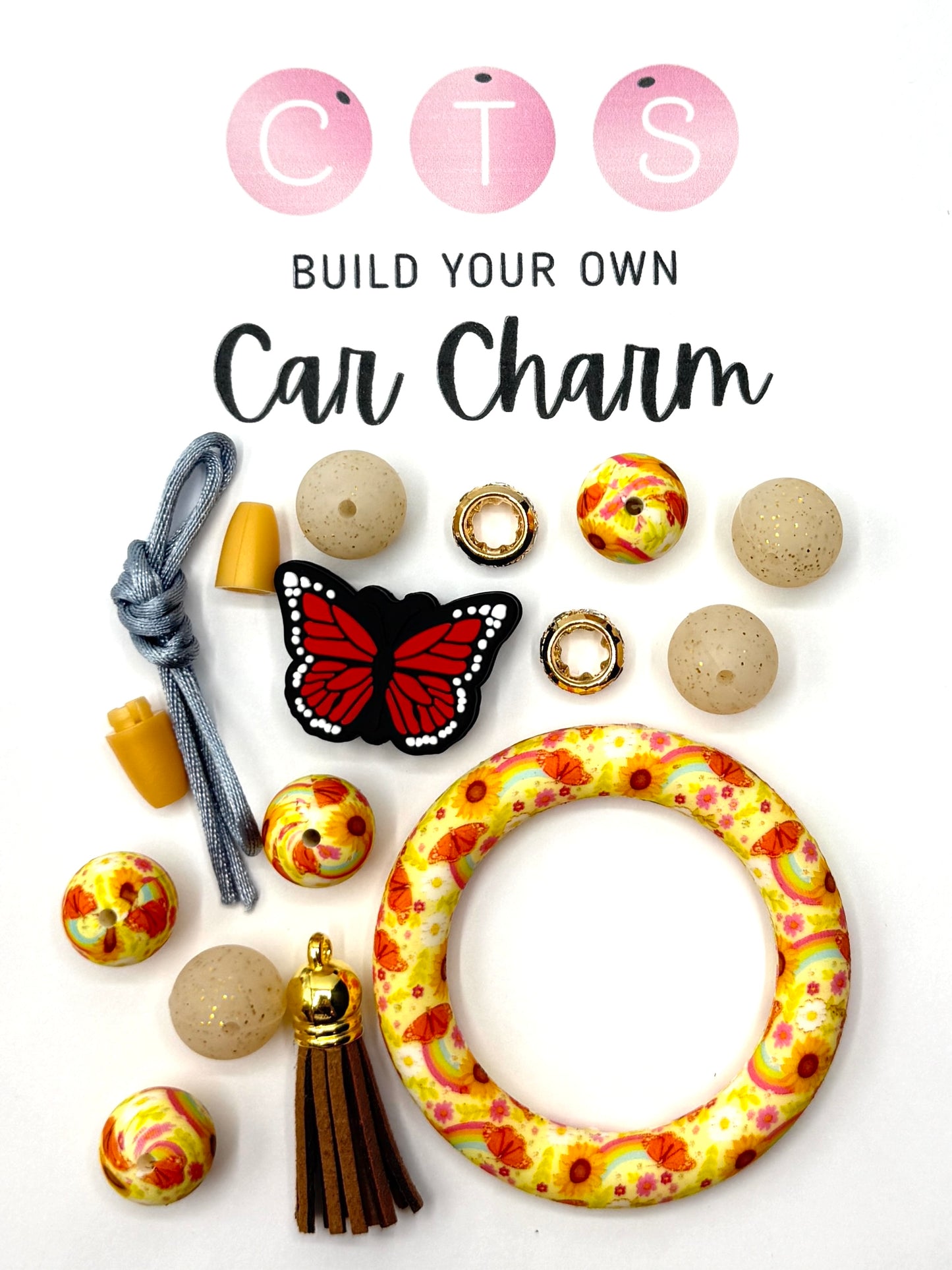 Fly Away Butterfly Hanging Car Charm Kit