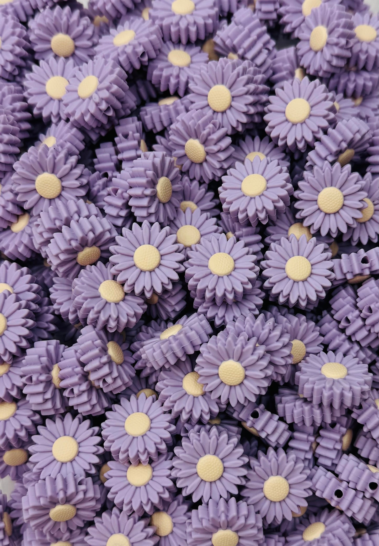 Dusty Lavender Boho Flower Focal Bead