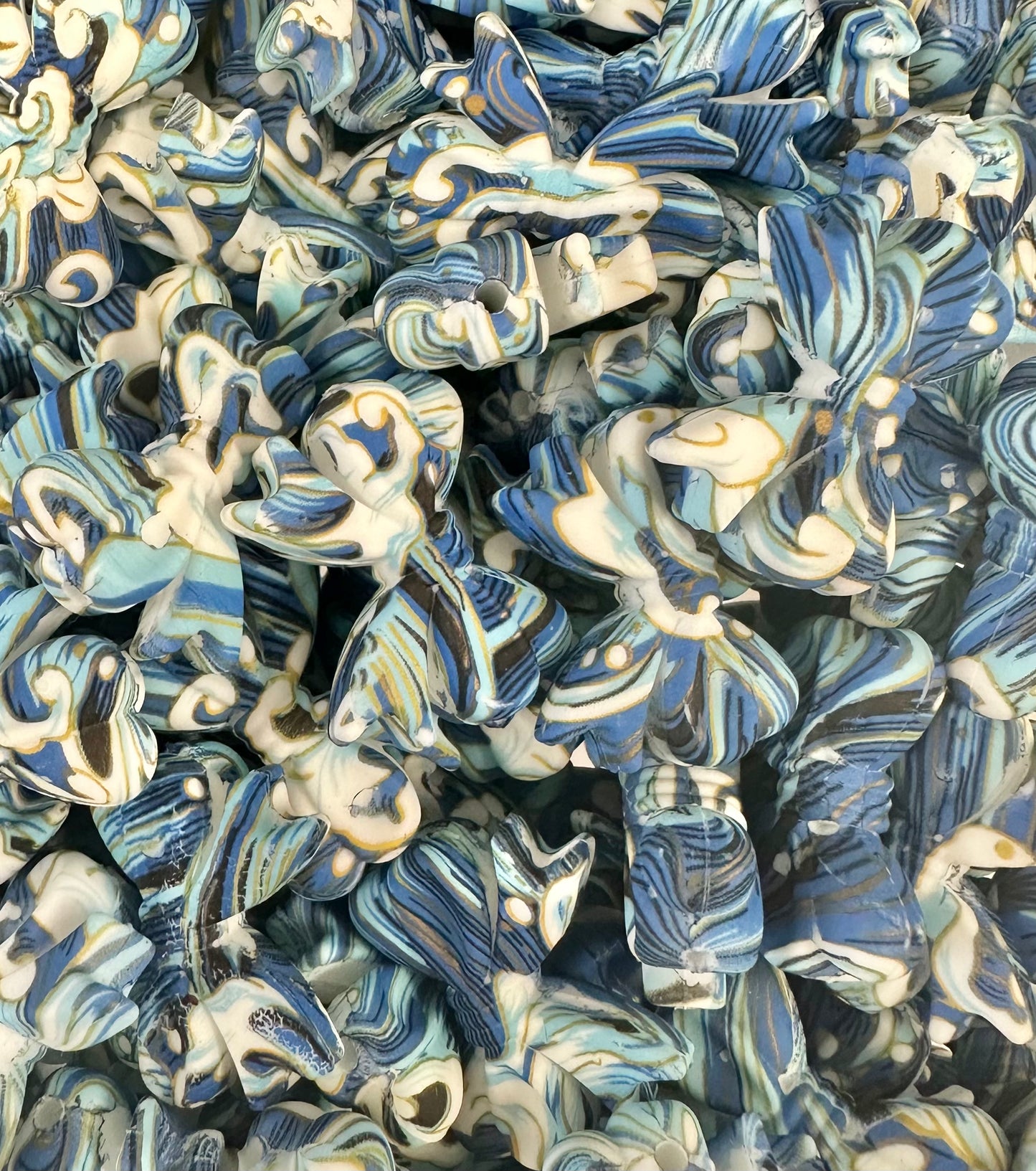 Printed Ribbon Bow Focal Bead