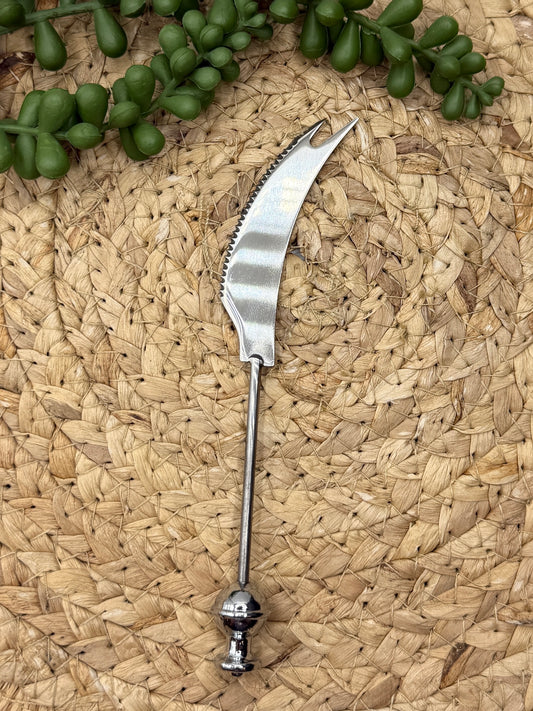 Beadable Pronged Cheese Knife