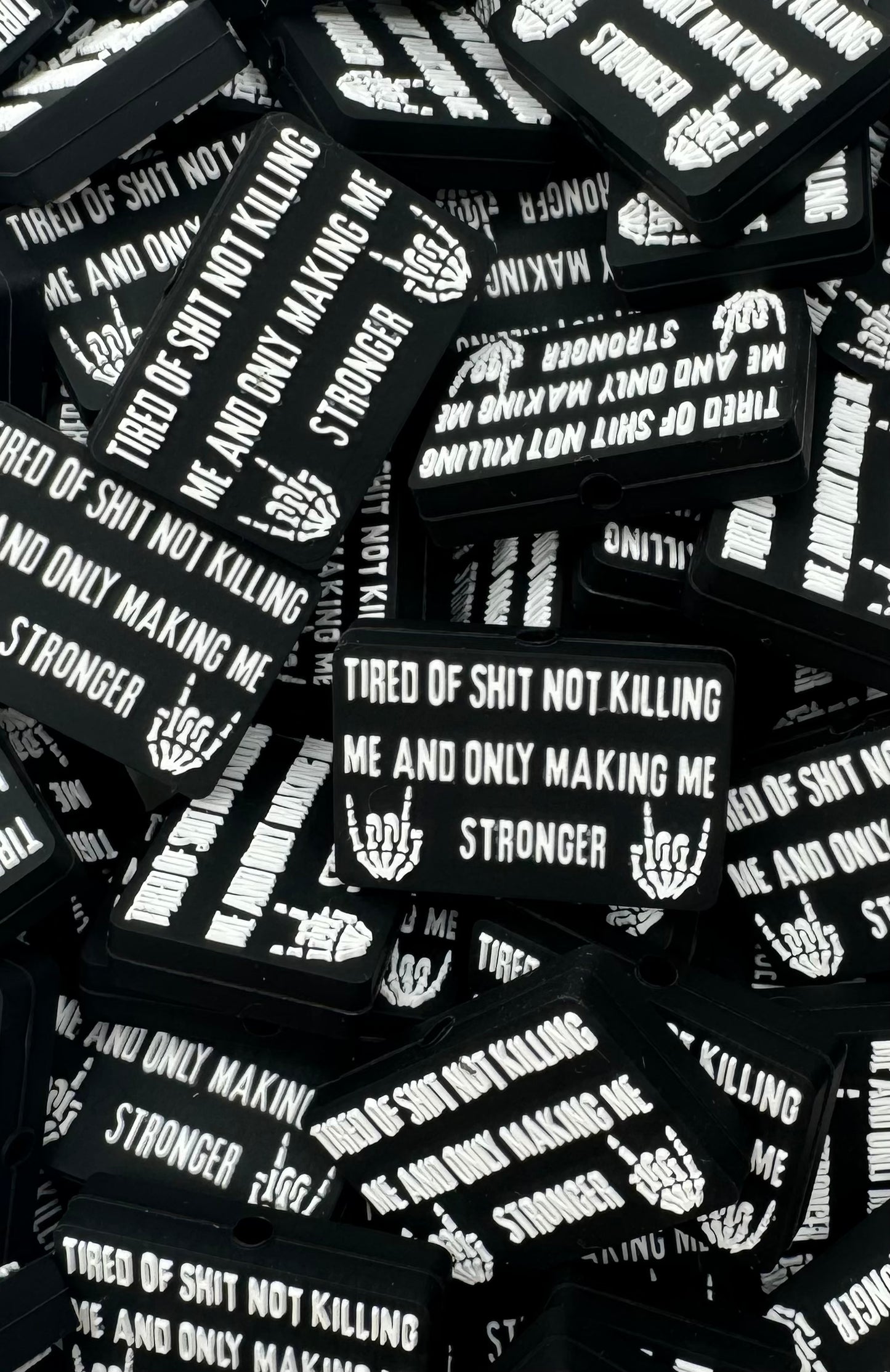 Tired of Shit Not Killing Me Boss Babe Focal Bead