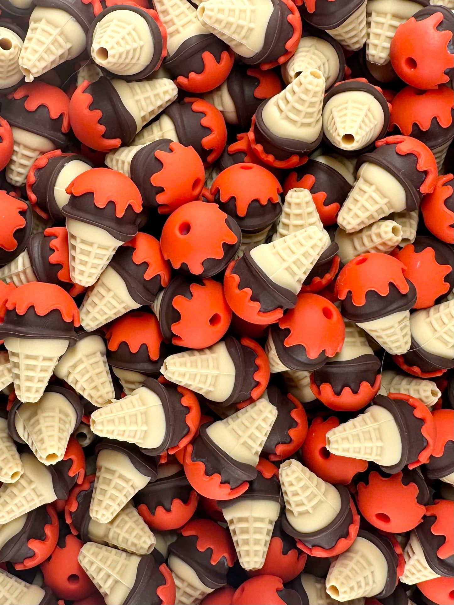 3D Ice Cream Cone Custom Boss Babe Focal Bead