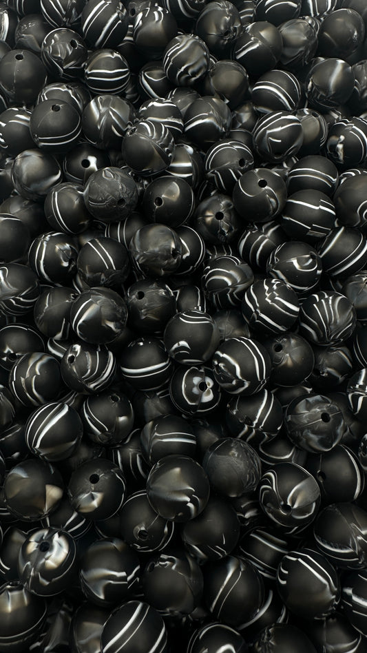 Black Marble (Boss Babe) 15mm Round