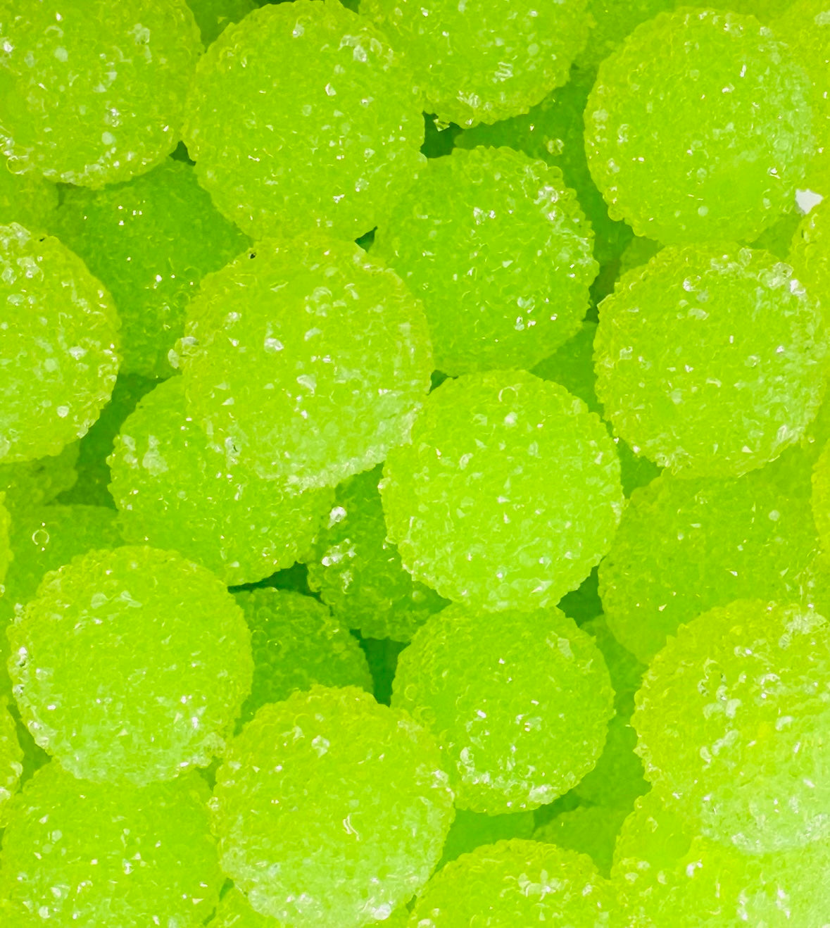 Lime Sugar 20mm Acrylic Bead