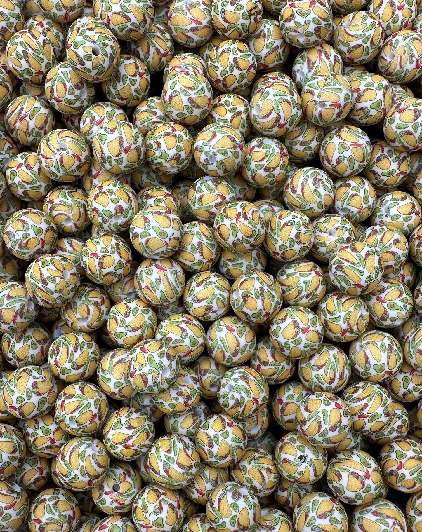 CTS Creation: Taco Tuesday Printed 15mm Bead