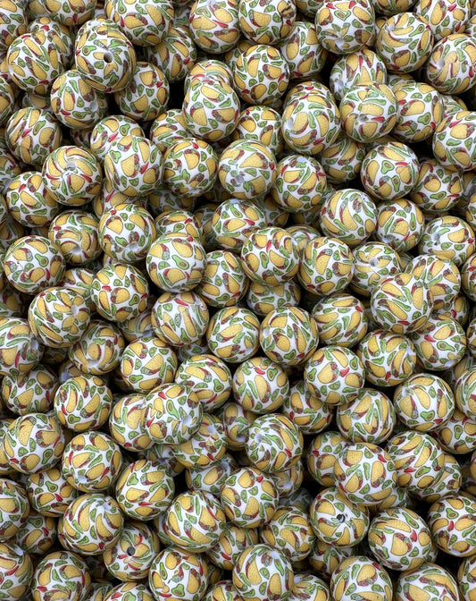 CTS Creation: Taco Tuesday Printed 15mm Bead
