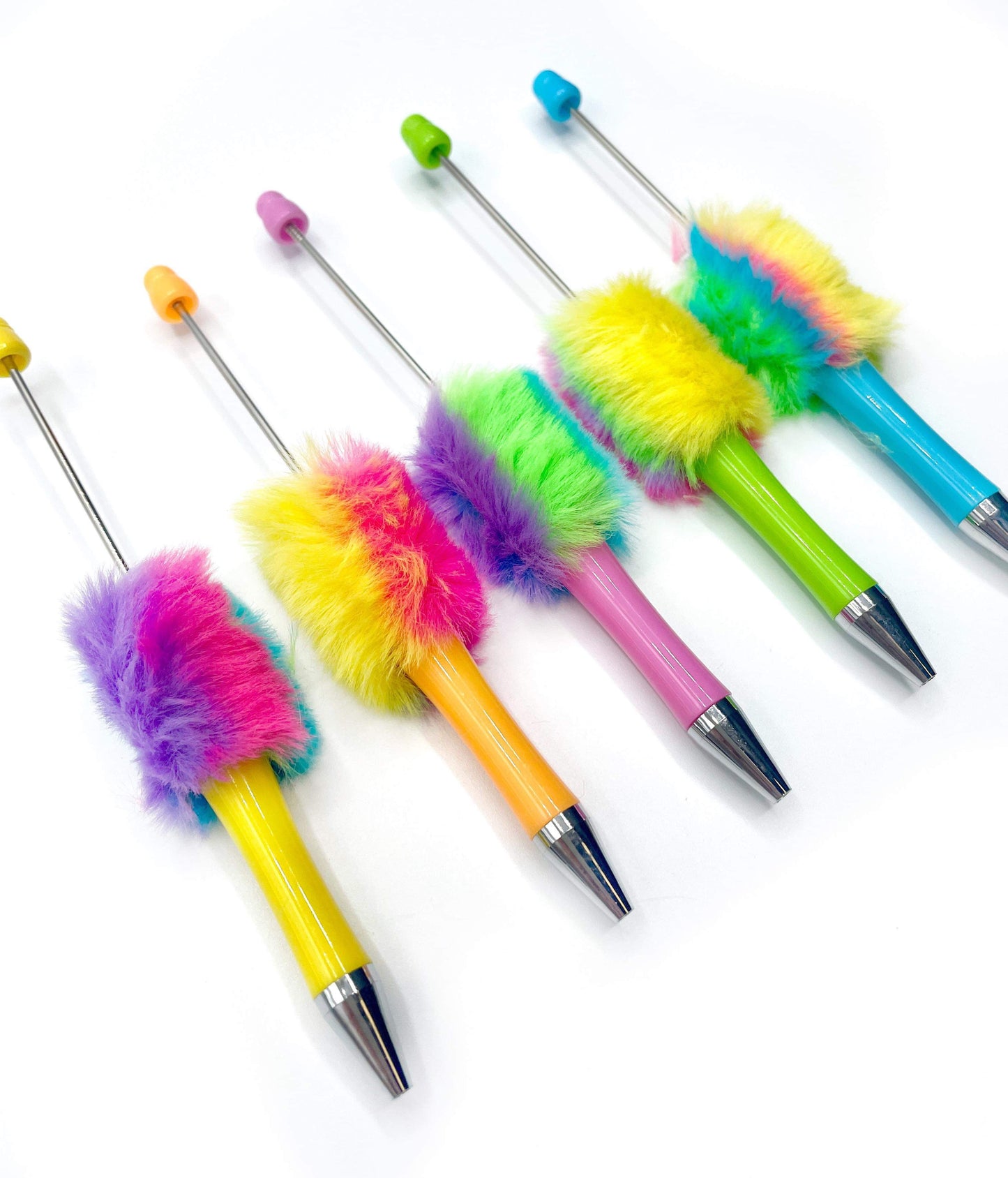 90's Neon Floof Plastic Beadable Pens