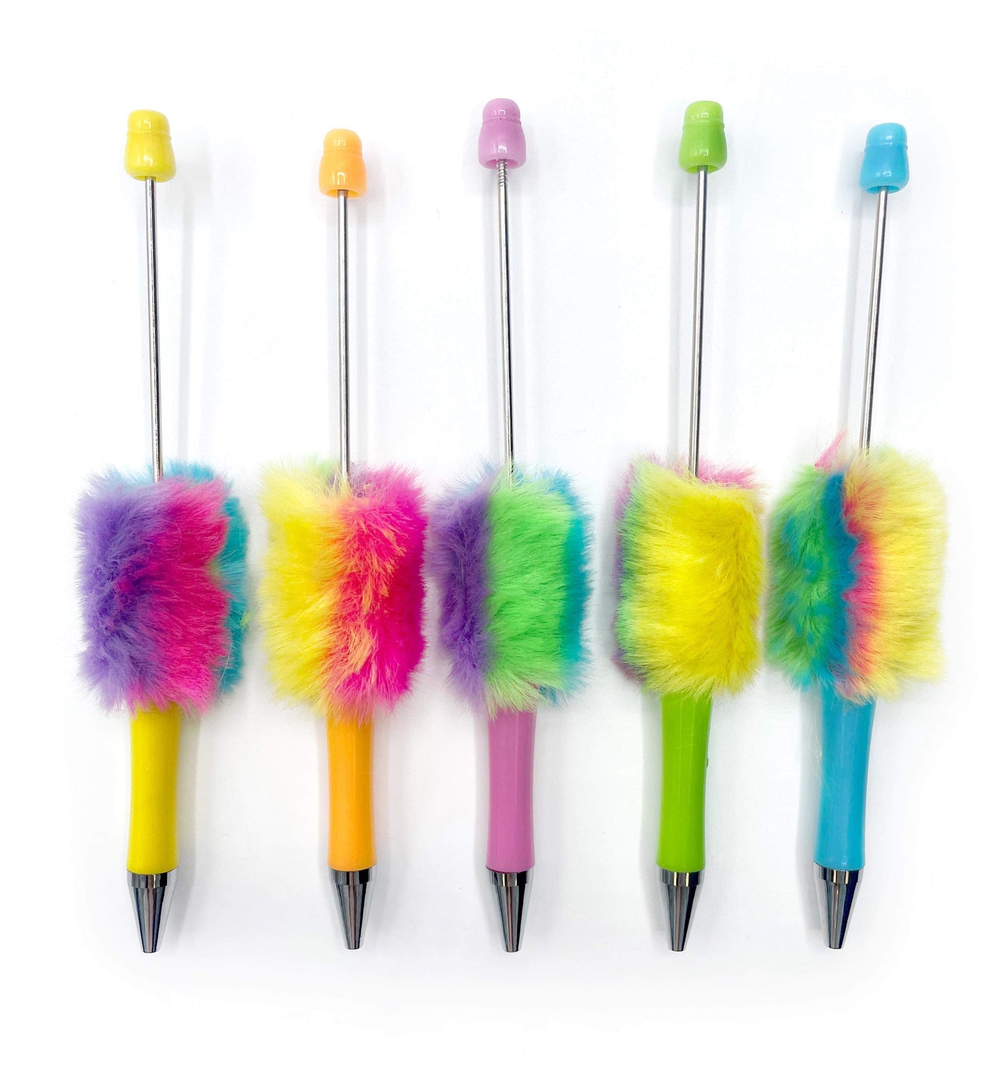 90's Neon Floof Plastic Beadable Pens