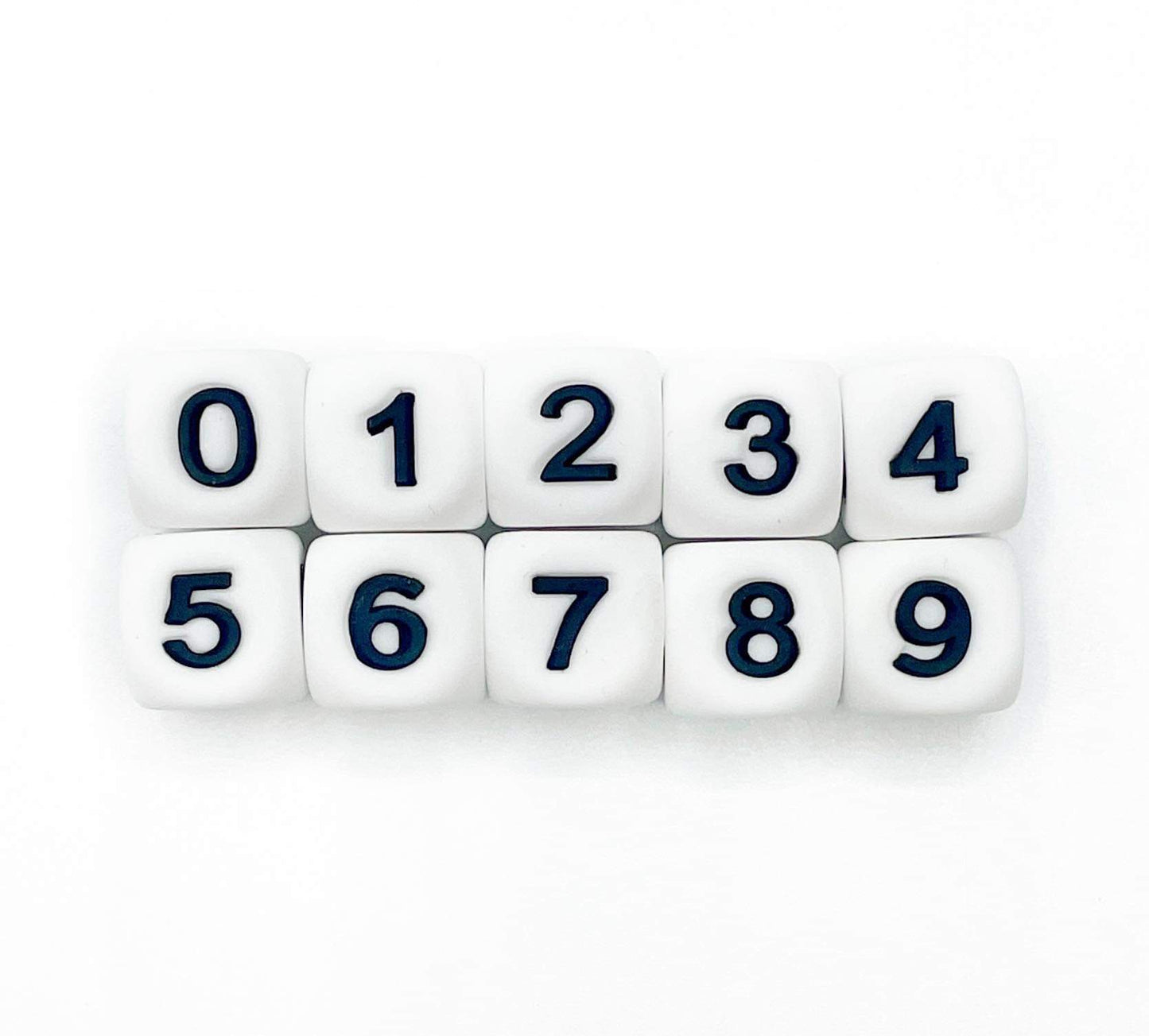 VERTICAL Hole 12mm Number Beads