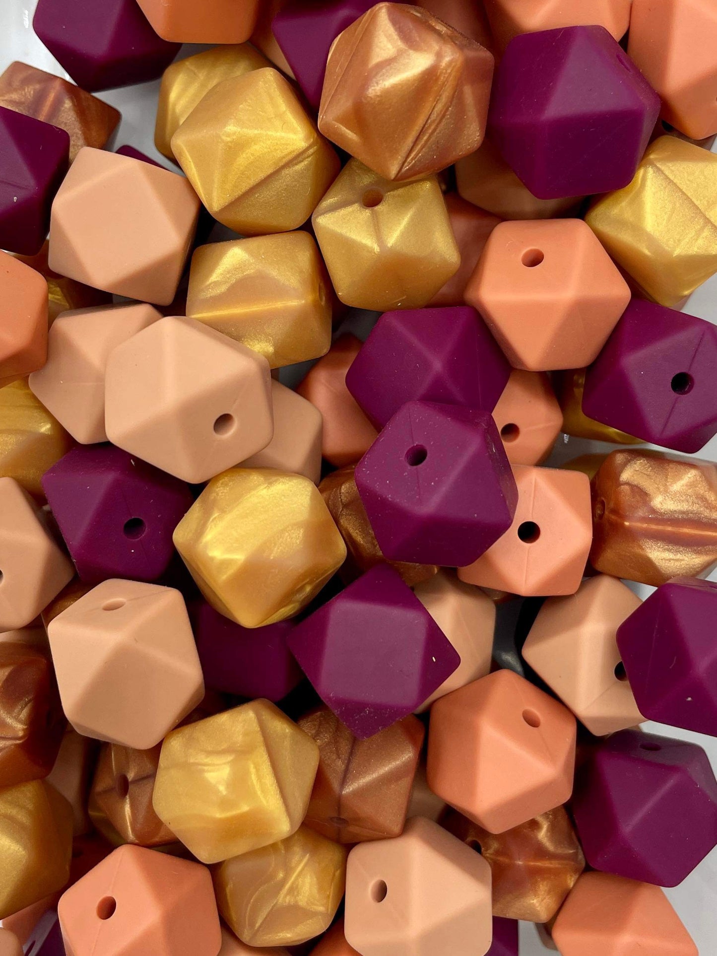 MIX-Autumn Sunset 14mm Hexagon #10