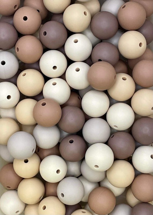 MIX-Earthy Neutral 12mm Round #8
