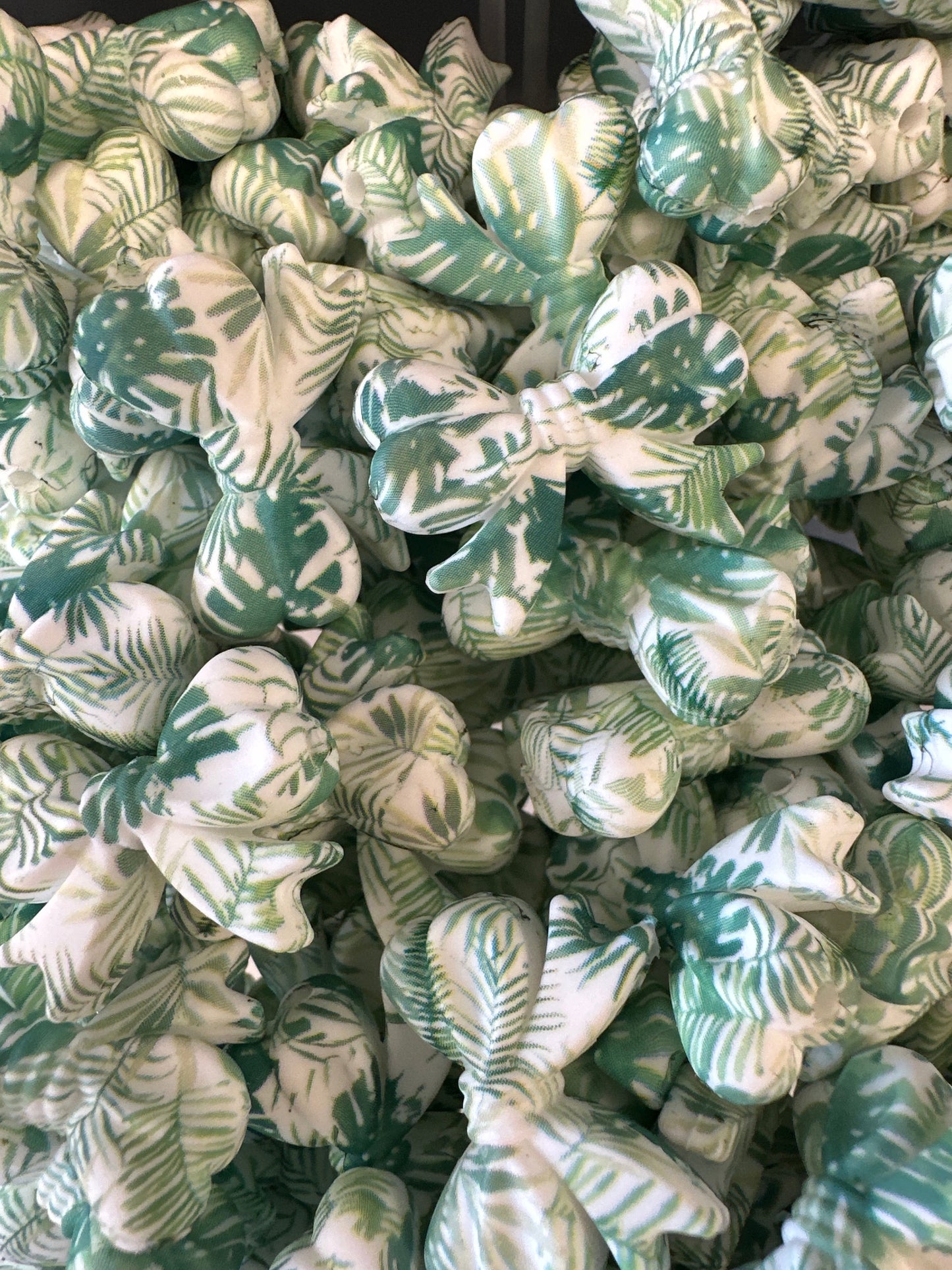 Printed Ribbon Bow Focal Bead