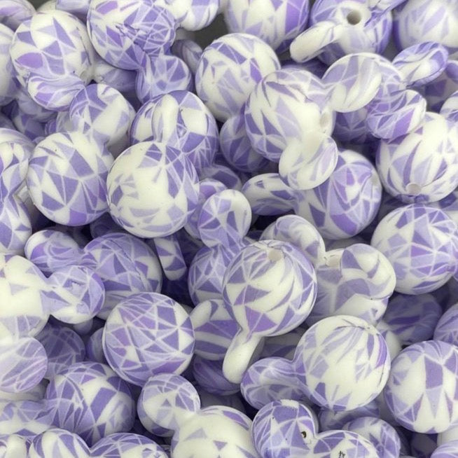 Perle focale de souris à imprimé animal