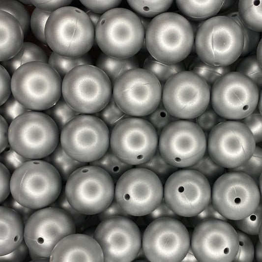 Silver Metallic 15mm Bead