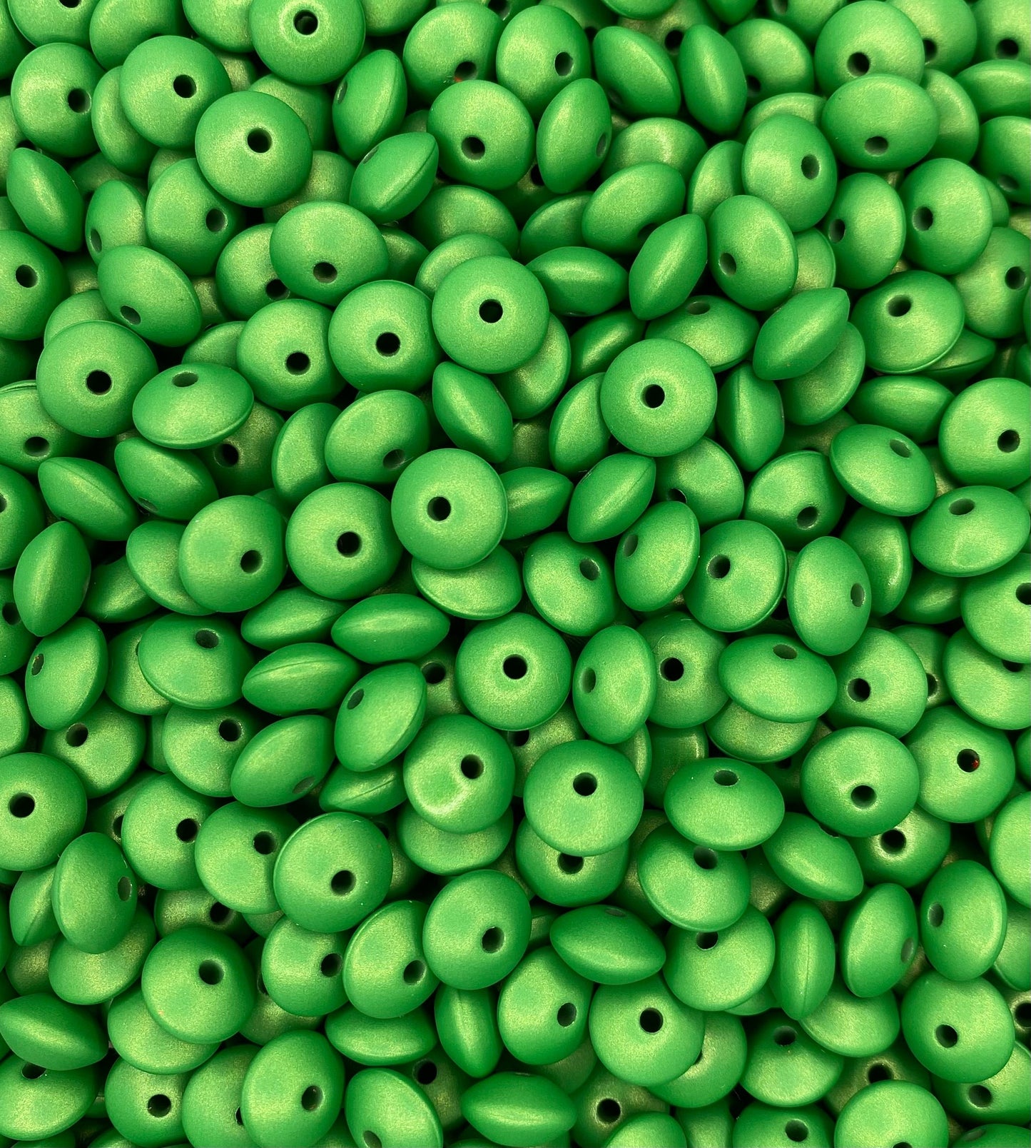 Green Metallic 12mm Lentil