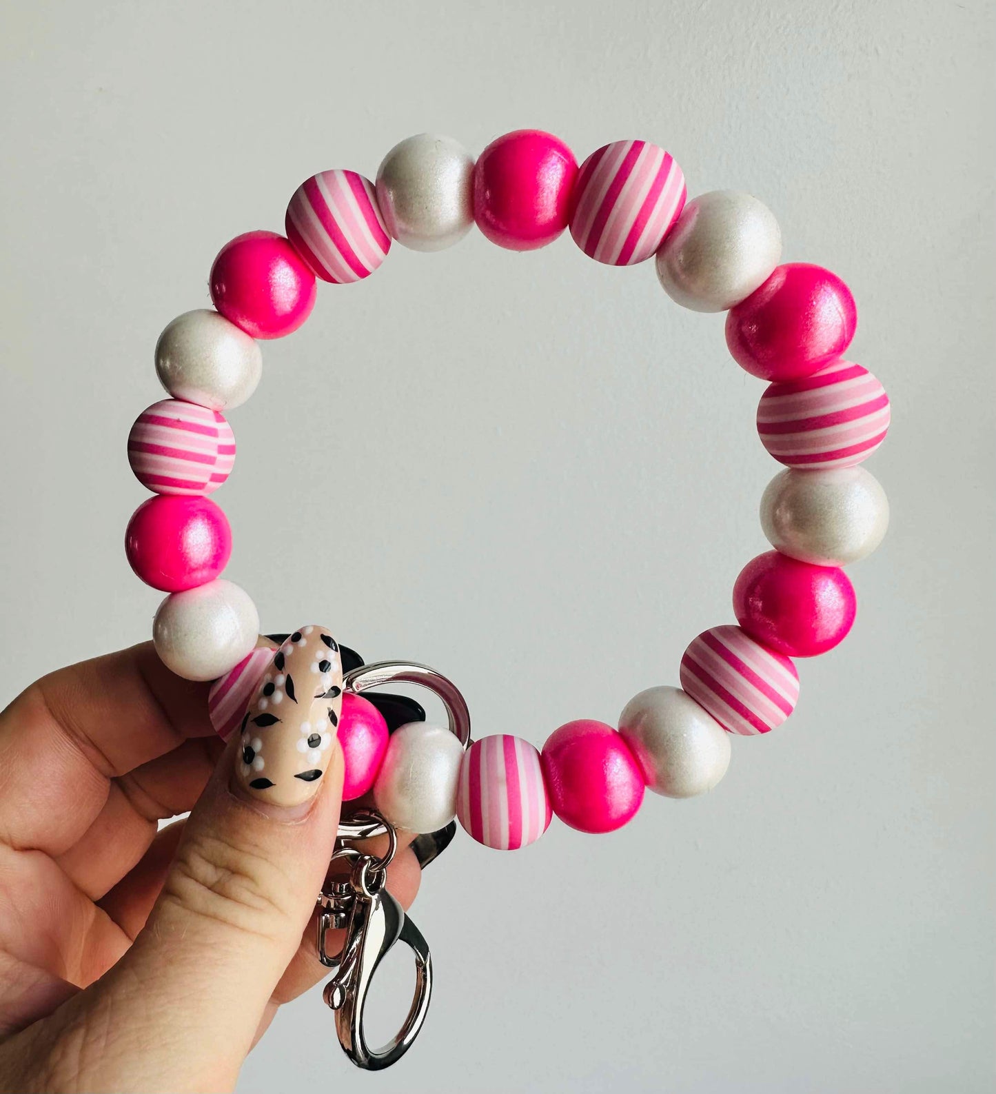 Pink Stripes Wristlet Kit
