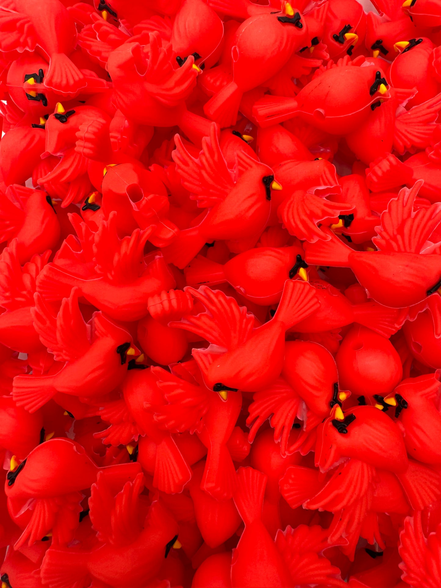 3D Fly Away Cardinal Focal Bead