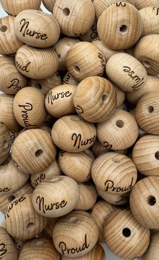 Proud Nurse Wooden Abacus 22mm Bead