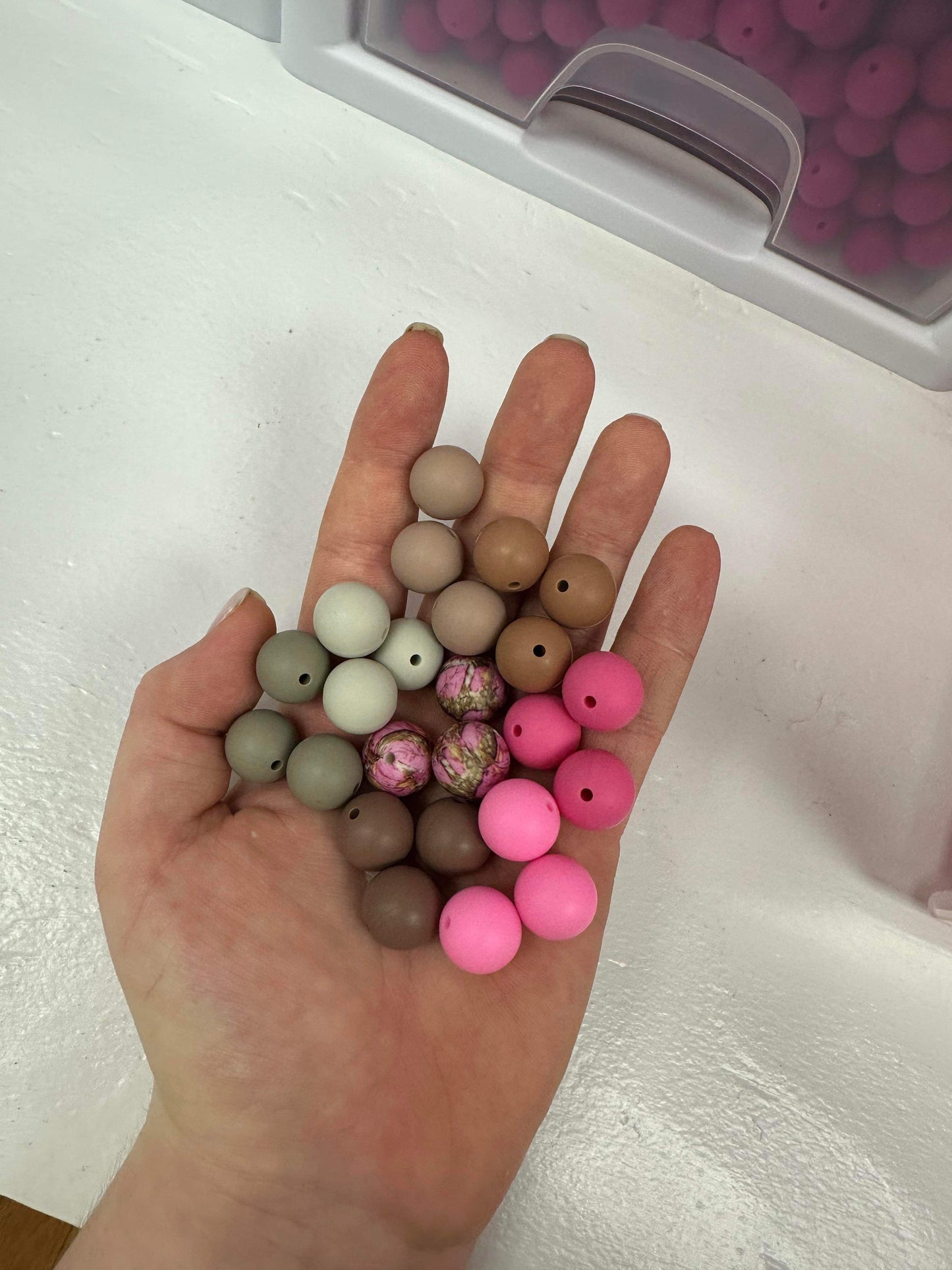 CTS Creation: Pink Classic Camouflage 15mm Printed Bead
