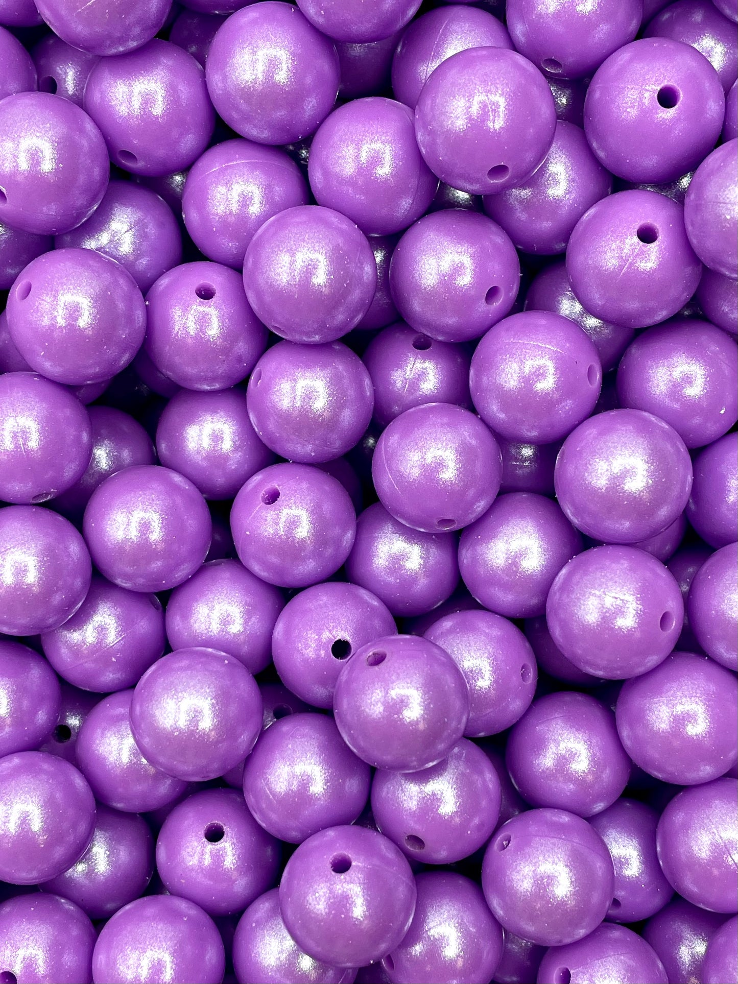 Purple Super Shimmer 15mm Beads