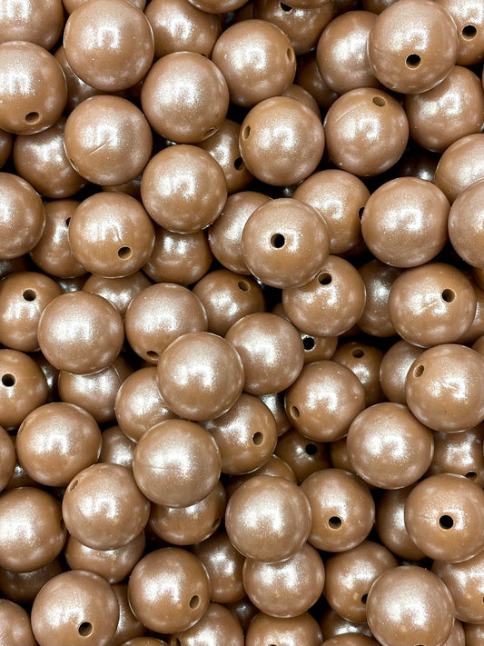 Camel Super Shimmer 15mm Beads