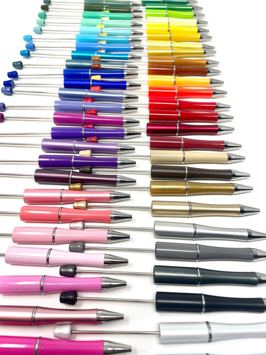 Solid Plastic Blank Beadable Pens