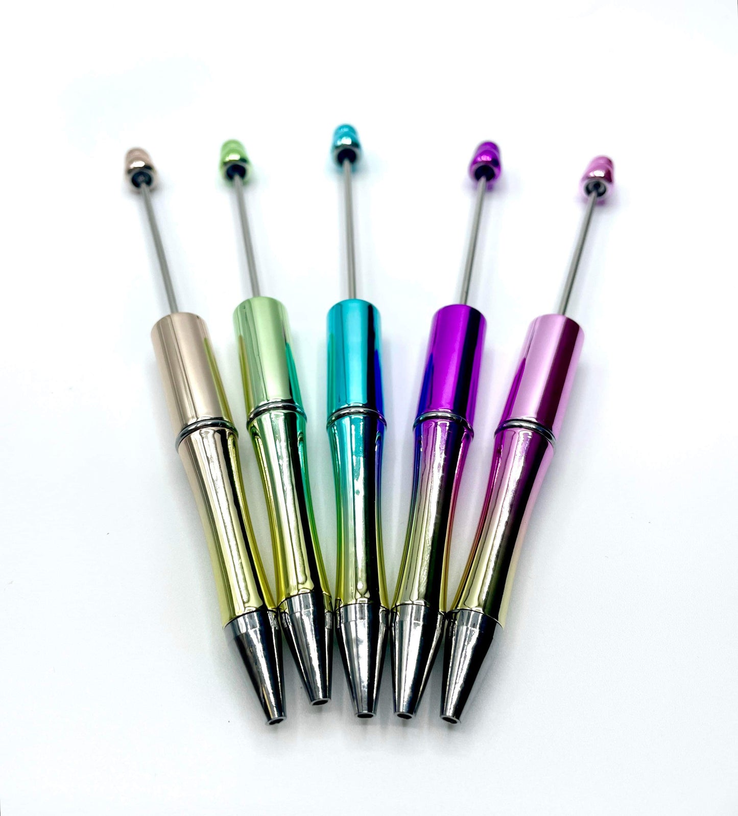 Chrome Plastic Blank Beadable Pens