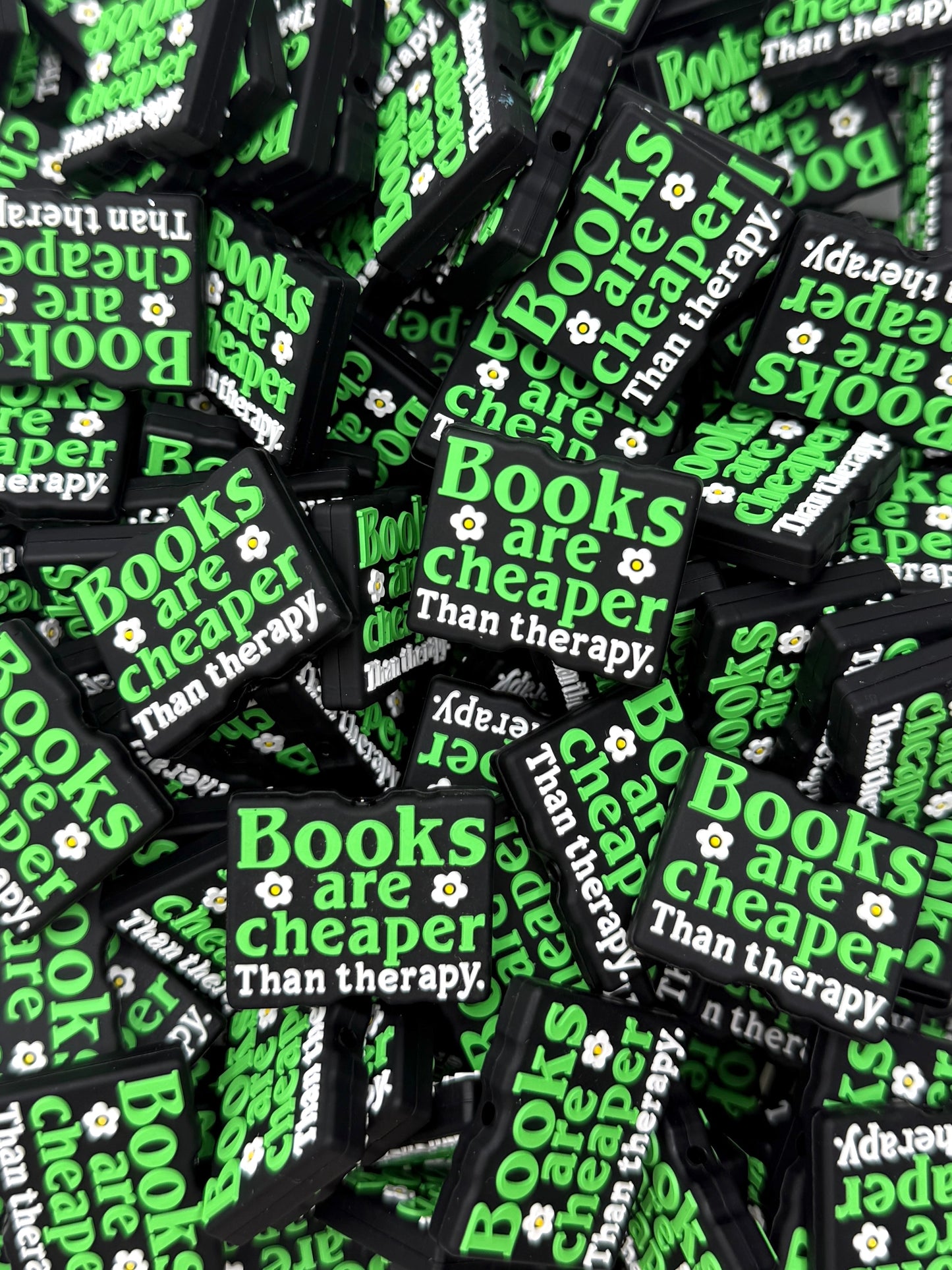Books are Cheaper than Therapy Focal Bead