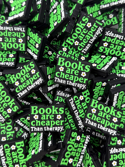 Books are Cheaper than Therapy Focal Bead