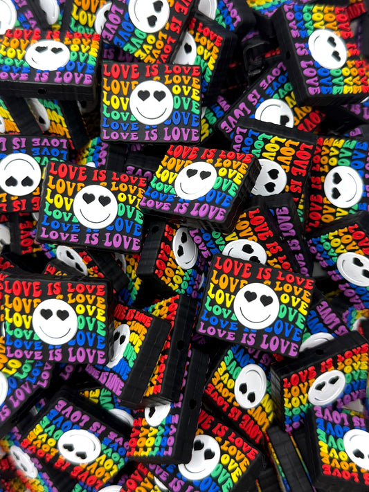Rainbow Smiles Focal Bead