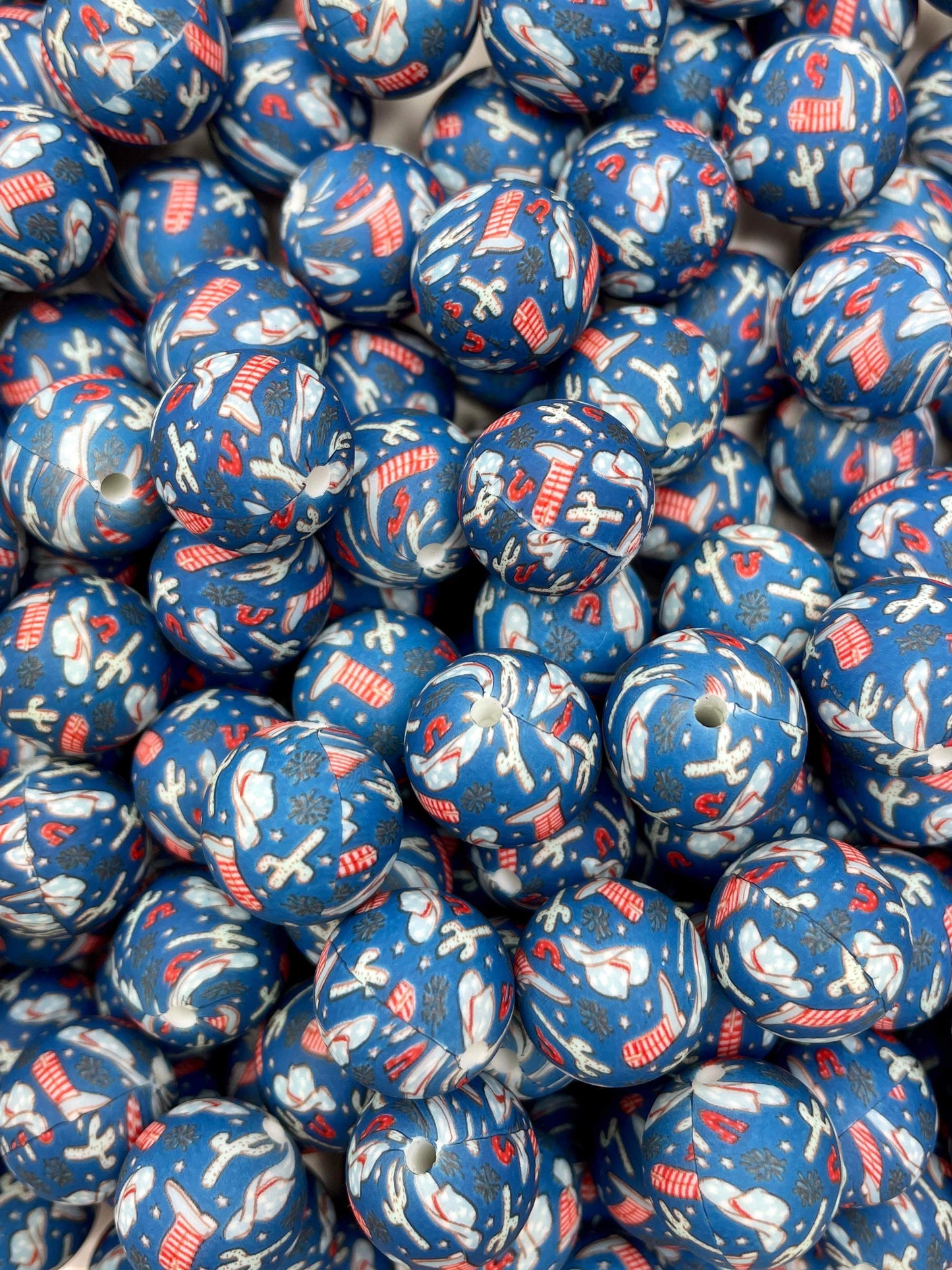 CTS Creation: Western 'Merica Printed 15mm Bead